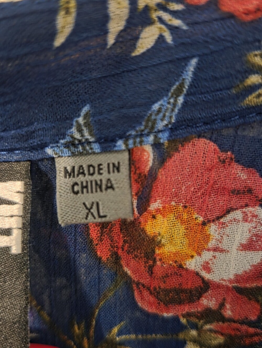 Kut From The Kloth Women's Blue Semi Sheer Floral Fairy Button Shirt Blouse XL - Picture 6 of 7